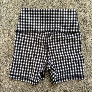 American Eagle checkered biker shorts